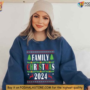 Matching Custom Family Christmas Shirt Personalized Christmas Pajamas 2024 2
