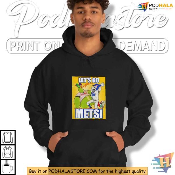 Mets NLCS shirt, Mr Met Beats Phanatic Phillies Baseball Rivalry Apparel