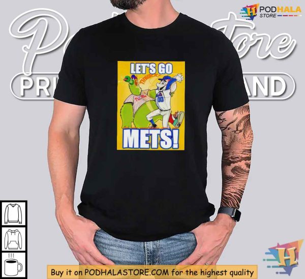 Mets NLCS shirt, Mr Met Beats Phanatic Phillies Baseball Rivalry Apparel