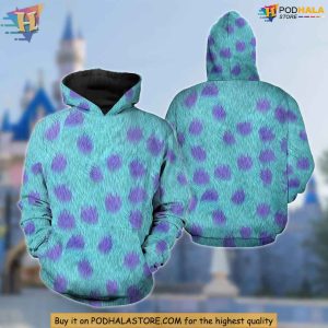 Monsters Inc 3D Hoodie, Sulley Cosplay Costume, James P Sullivan Halloween Outfit