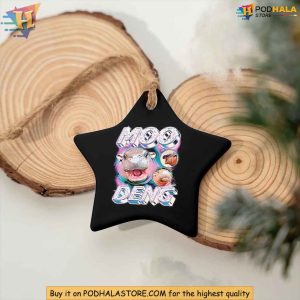 Moo Deng Hippo Ornament Fun Christmas Decoration for Viral Meme Fans 2