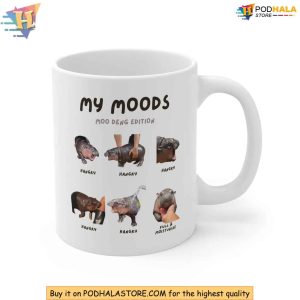 Moo Deng Mug Cute Hippo Mood Coffee Mug Animal Lover Gift for Friends 3