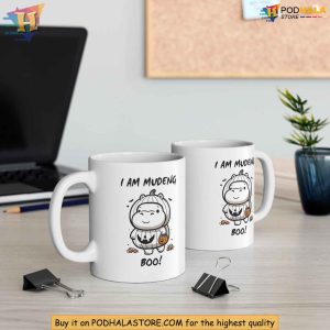 Moo Deng Mug Cute Hippo in Pumpkin Costume Baby Hippo Halloween Coffee Cup 2