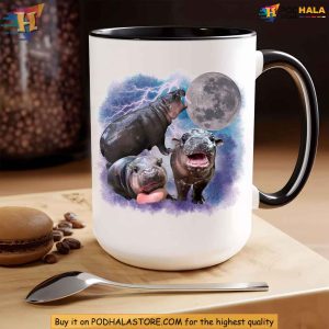 Moo Deng Mug Galaxy Baby Hippo Mug Unique Funny Gift for Hippo Fans 2