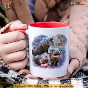 Moo Deng Mug Galaxy Baby Hippo Mug Unique Funny Gift for Hippo Fans 3
