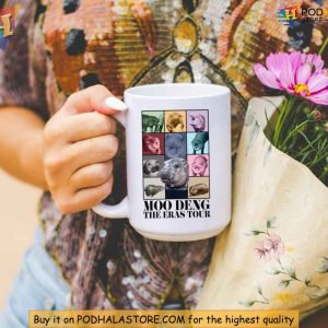 Moo Deng Mug Gift for Animal Fans, Meme Inspired Eras Tour Coffee Mug