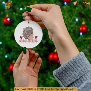 Moo Deng Ornament Cute Baby Hippo Decoration Thai Hippo Gift for Animal Lovers 2