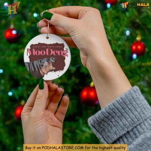 Moo Deng Ornament, Funny Holiday Decor, Animal Lovers Gift for Christmas Tree