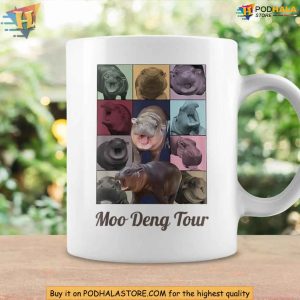 Moo Deng Tour Mug, Baby Hippo Meme Mug for Animal Lovers, Cute Hippo Gift