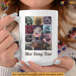 Moo Deng Tour Mug Baby Hippo Meme Mug for Animal Lovers Cute Hippo Gift 2
