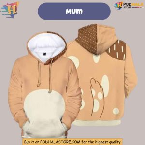 Mother Blue Dog 3D Hoodie, Mum Cosplay Outfit, Blue Heeler Costume Hoodie