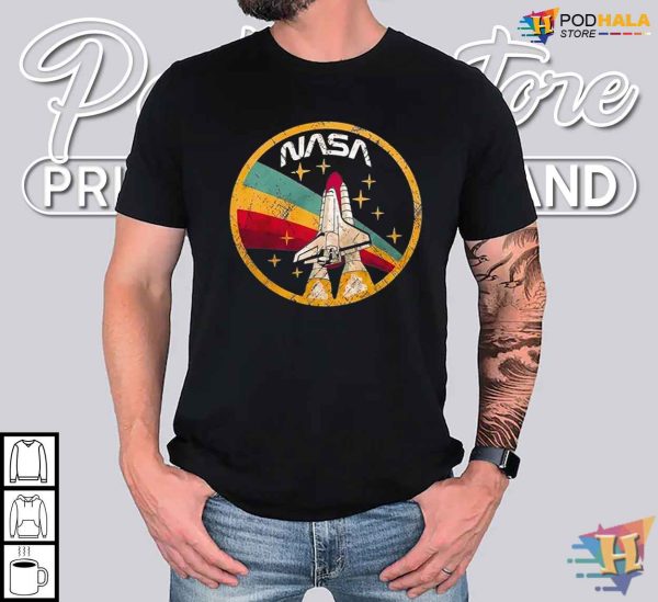 NASA Retro Space Shuttle Vintage T-shirt, Perfect Gift for Space Exploration Fans