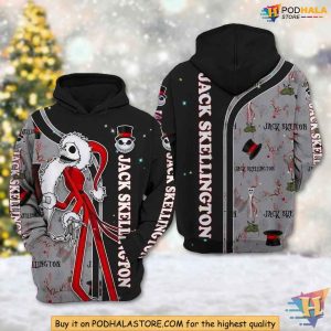Nightmare Before Christmas 3D Hoodie, Jack Skellington Festive Sweatshirt