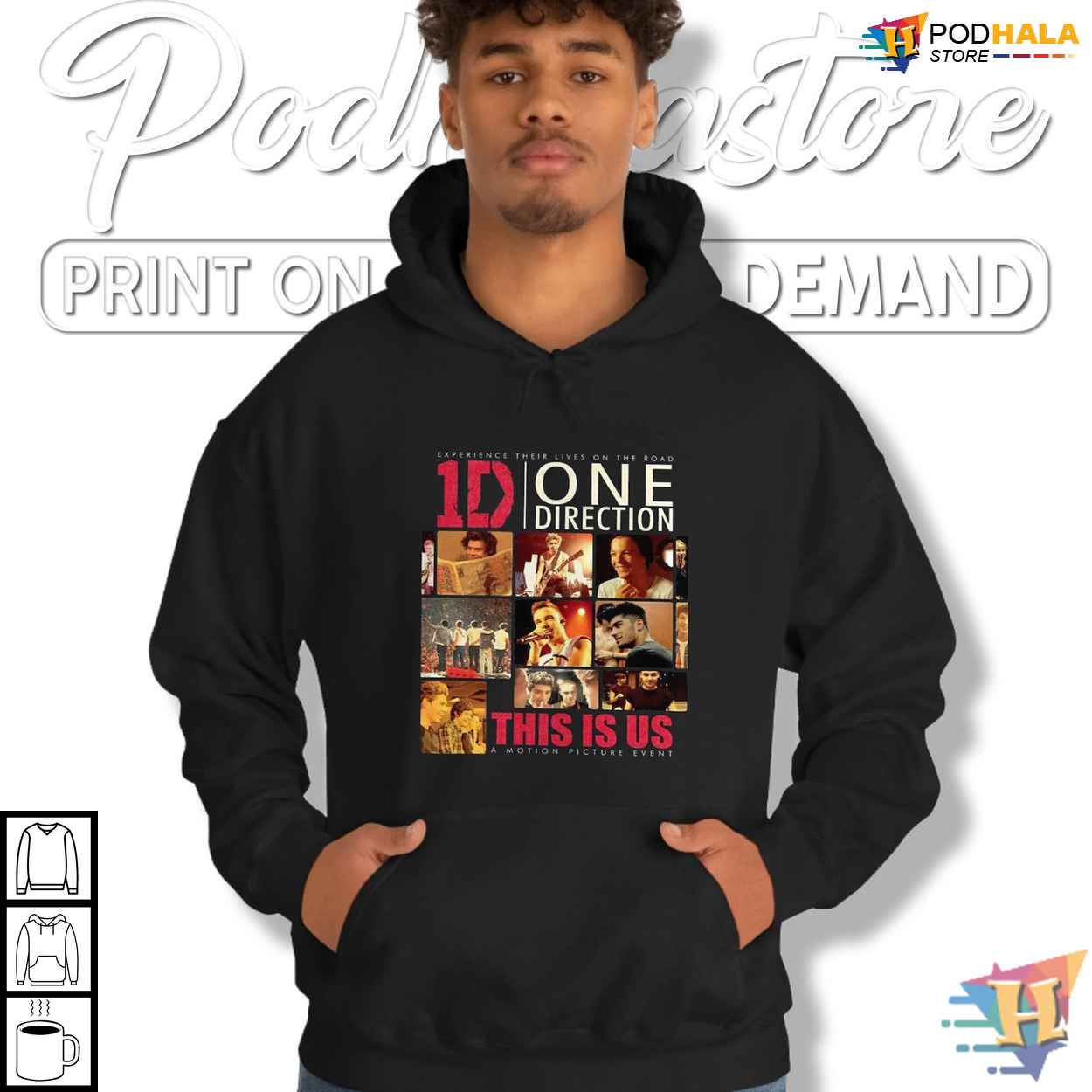 One Direction Hoodie 1D This Is Us Movie Hoodie Vintage 1D Merch Sweatshirt Podhalastore