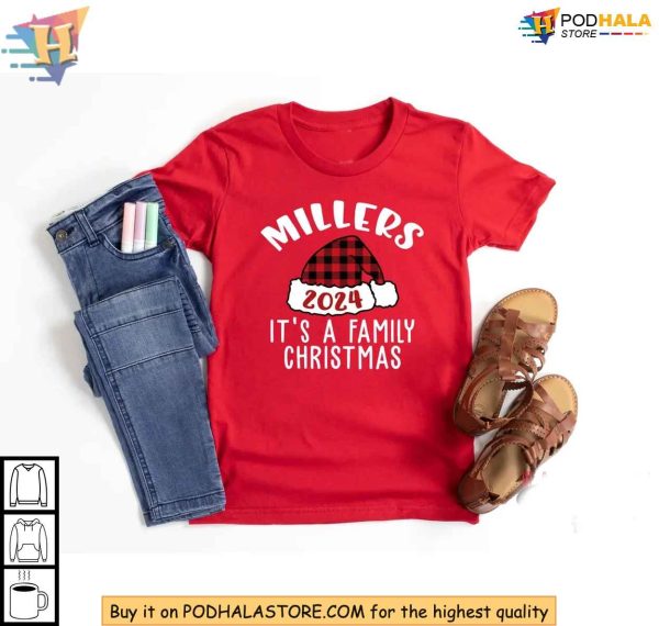 Personalized Christmas Family Shirt, 2024 Festive Holiday Matching Apparel