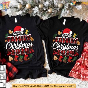 Personalized Christmas Family Shirt, Custom 2024 Holiday Matching Tee Gift