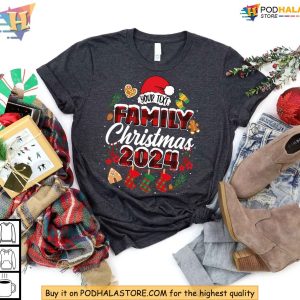 Personalized Christmas Family Shirt Custom 2024 Holiday Matching Tee Gift 2
