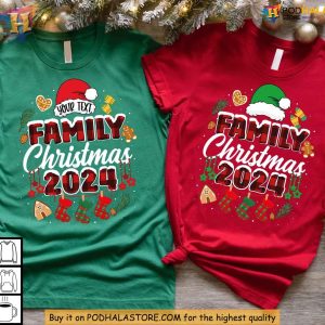 Personalized Christmas Family Shirt Custom 2024 Holiday Matching Tee Gift 3