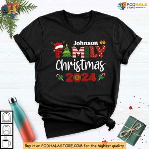 Personalized Christmas Family Shirt, Matching Holiday Outfit for Family 2024