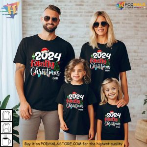 Personalized Family Christmas Shirt, Custom Holiday Matching Tees, Xmas Gift