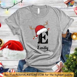 Personalized Family Christmas Shirt Custom Xmas Tee With Monogram Names 2