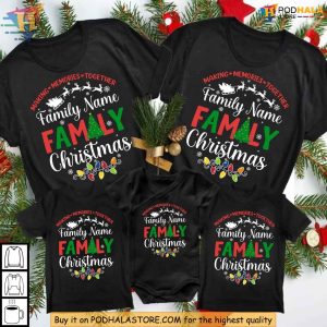 Personalized Family Christmas Shirt, Matching Holiday Outfits 2024, Custom Pajamas