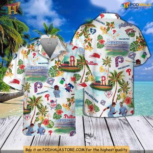 Phillies Hawaiian Shirt for Fans, Fun Philadelphia Phillies Vacation Wear