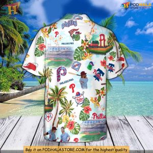 Phillies Hawaiian Shirt for Fans Fun Philadelphia Phillies Vacation Wear 3