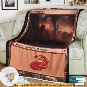 Roe-241 Mountain Magic The Gathering Blanket MTG Game Themed Cozy Throw