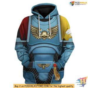 Space Marines 3D Hoodie Warhammer 40K Cosplay Costume Space Wolves Hoodie 1