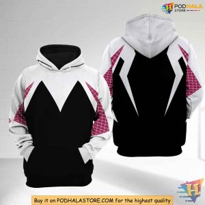 Spider Heroine 3D Hoodie, Gwen Stacy Cosplay Sweatshirt, Superhero Costume