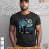 Starry Night Black Cat Kamala Harris Halloween Shirt, Artistic Political Tee