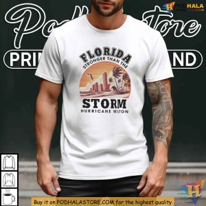 Stronger Than The Storm Pray for Florida Shirt Hurricane Milton Relief Clothing 2
