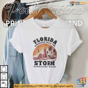 Stronger Than The Storm Pray for Florida Shirt Hurricane Milton Relief Clothing 3