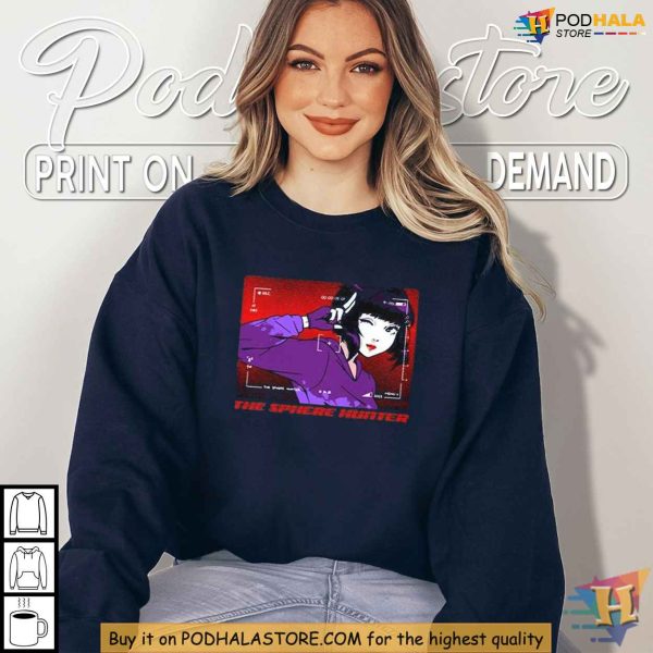 Suzi The Sphere Hunter Shirt, Sci-Fi Character Tee for Retro Anime Fans