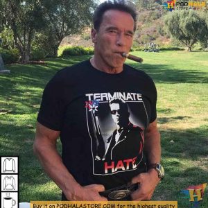 Terminator Inspired Terminate Hate Tshirt, Anti-Hate Statement Apparel