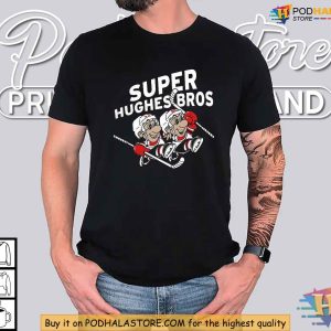 The Hughes Brothers Shirt, Iconic Jack and Luke Duo for Hockey Enthusiasts