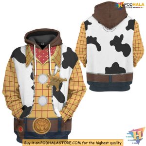 Toy Story Woody 3D Hoodie, Sheriff Cosplay Sweatshirt, Pixar Movie Apparel