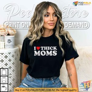 Trendy I Love Thick Moms Sweatshirt, Fun Body Positive Curvy Women Apparel