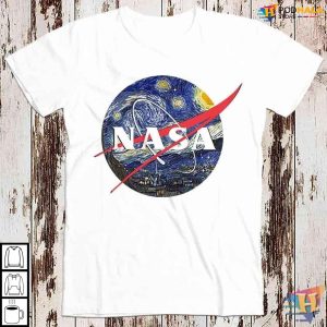 Van Gogh Starry Night NASA T-Shirt, Artistic Space Exploration Apparel