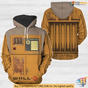 Wall-E 3D Hoodie, Cartoon Robot Costume, Christmas Gift Cosplay Sweatshirt