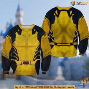 Wolverine 3D Hoodie Yellow and Black Superhero Costume Style All Over Print 2