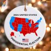 2024 Election Map Ornament, Funny Xmas Gift Ideas, Political Humor Decor