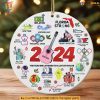 2024 Year in Review Ornament Major Notable Events Funny Xmas Gift Ideas