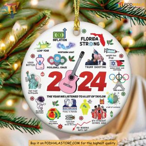 2024 Year in Review Ornament Major Notable Events Funny Xmas Gift Ideas 3