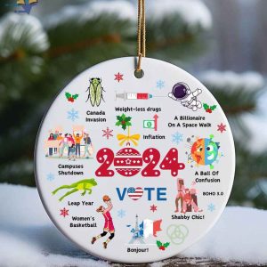 2024 Year in Review Trump Ornament Funny Christmas Gift Ideas for Holidays 2