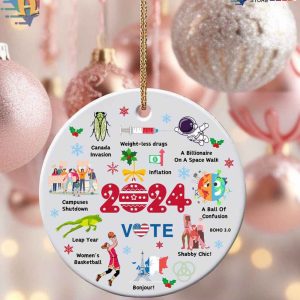 2024 Year in Review Trump Ornament Funny Christmas Gift Ideas for Holidays 3