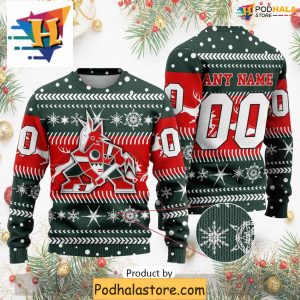 Arizona Coyotes Sweater, Personalized NHL Xmas Apparel for Funny Gifts