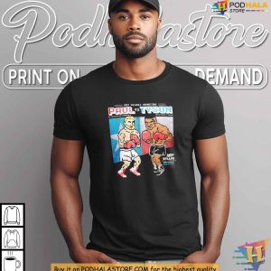 Boxing Legends Mike Tyson vs Jake Paul Shirt Retro Gaming Style Design 4