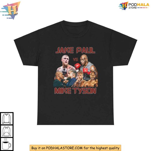 Boxing Match Jake Paul vs Mike Tyson 2024 Graphic Tee, Fight Fan Apparel